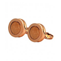 Christian Dior Golden Rounded Cufflinks